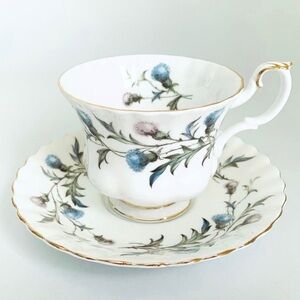 Royal Albert Blue Floral Teacup and Saucer